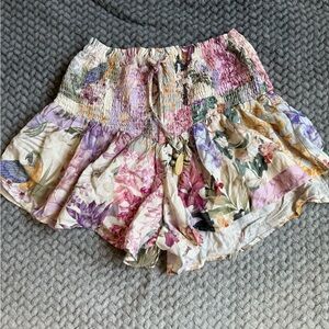 Zara Multicolor Floral High Waist Shorts